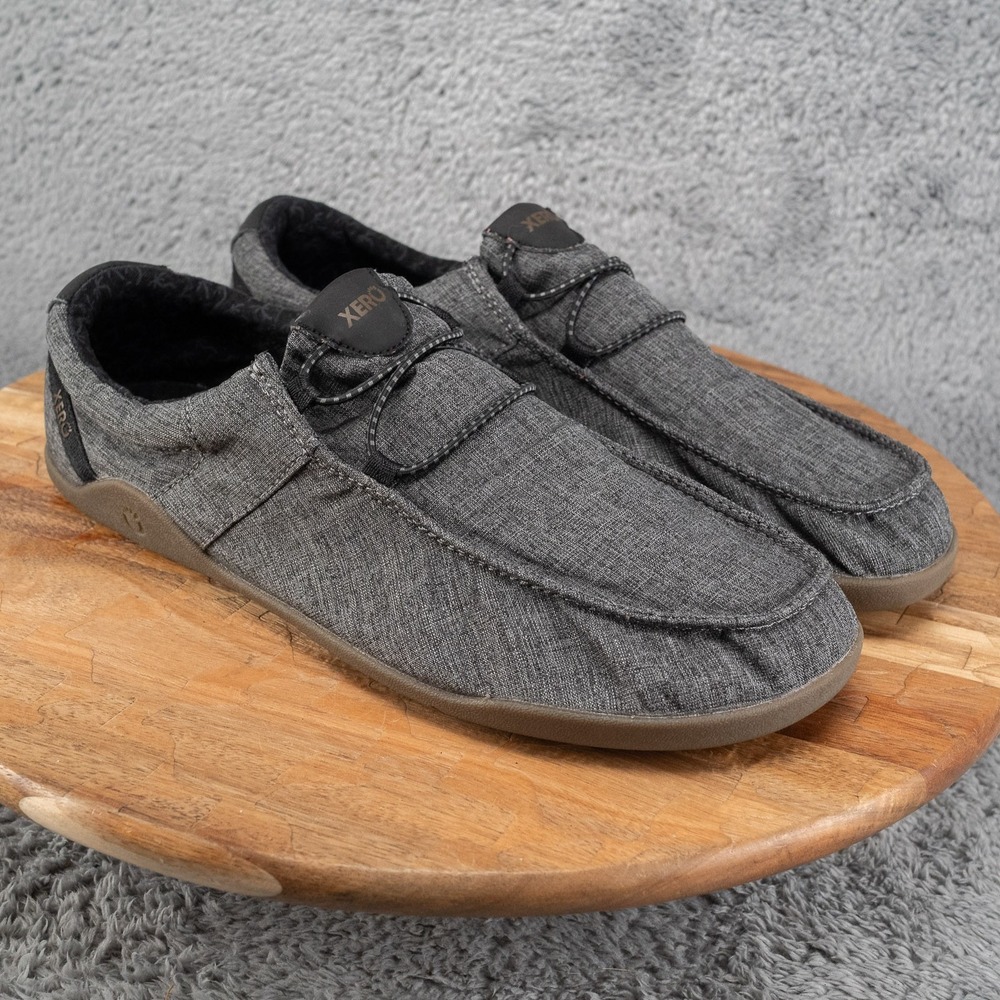 Xero Shoes Men's Kona Gray Canvas Slip-On Casual Shoes US 11 EU 44 UK 10